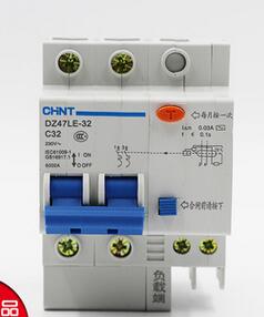 正品代理 正泰 2P断路器DZ47LE-32 漏电开关 剩余电流动作断路器