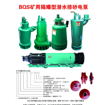 厂家直销BQS矿用隔爆不堵塞耐磨防缠绕大功率潜水污水泵