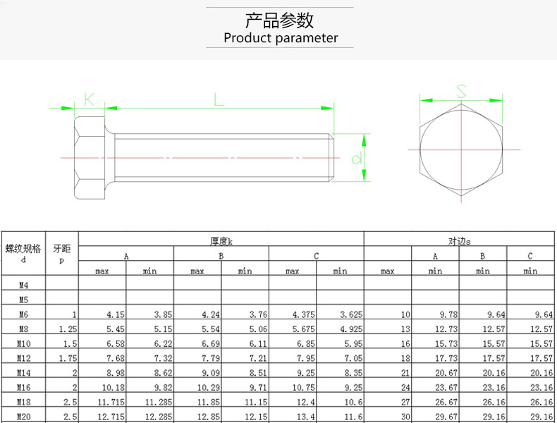 产品参数